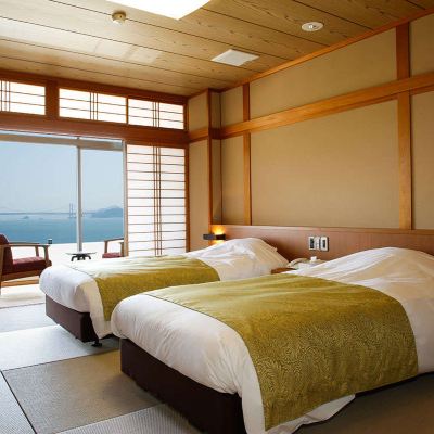 メインビルディングツインバス付き、オーシャンビュー 淡路島うずしお温泉 うめ丸 クーポン