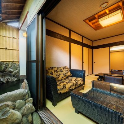 萩日式房（1樓）-帶日式床墊,7.5張+5.5張榻榻米和露天浴池