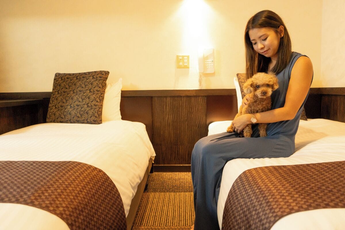 【二楼角落大床房】带温泉露天浴池的客房※可携带宠物