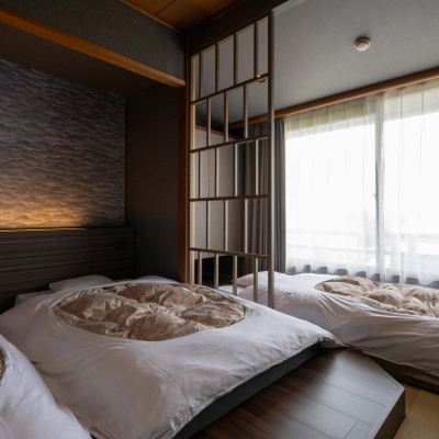 [太平]日本モダンツインルーム 季節の移ろい眺望 | ガーデン側 | 禁煙【スタンダード】【和室】【禁煙】【ガーデンビュー】 あわら温泉　みのや泰平閣 クーポン