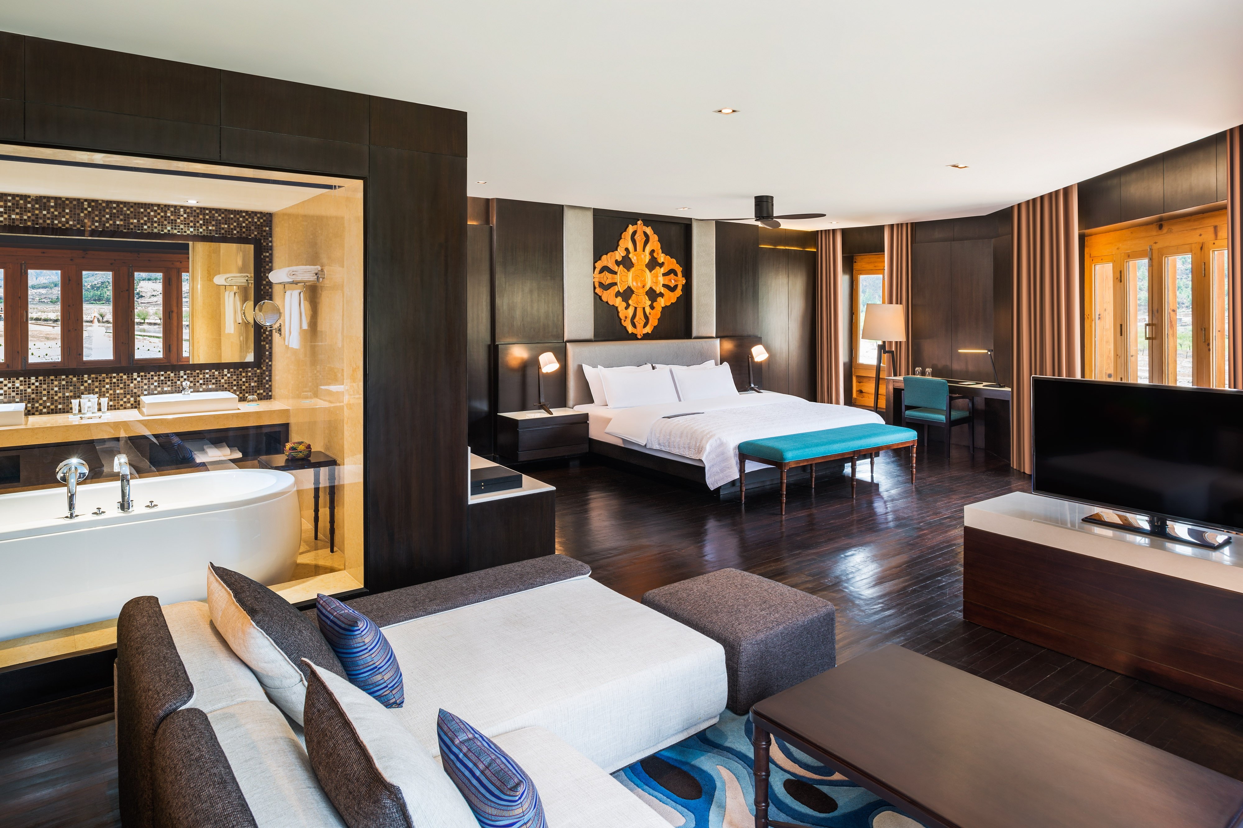 转角大型1卧室套房 - 带1张特大床和梳化床