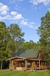 Private Log Cabin with Hot Tub and Mountain Views on 14 Acres, Pet Friendly!