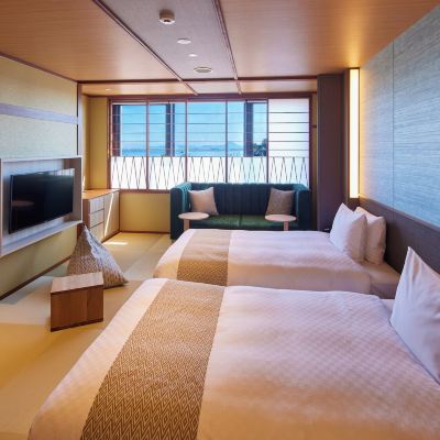 月詠 和風ツインルーム パーシャルレイクビュー おごと温泉 びわこ緑水亭ホテル クーポン