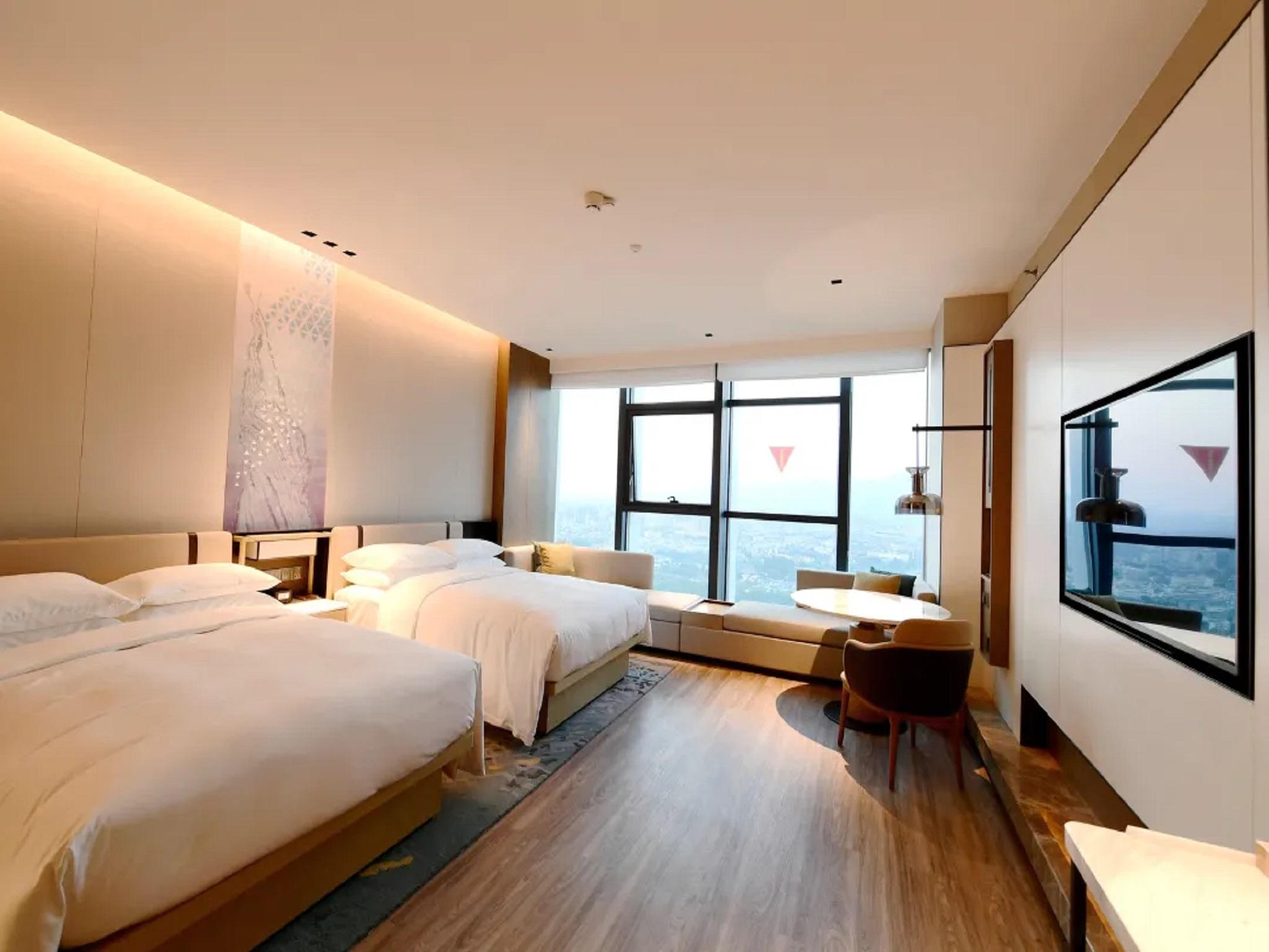 Jinhua Marriott Hotel豪華江河景觀雙床客房