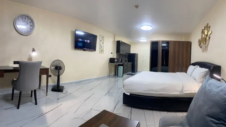 ห้องสตูดิโอเตียงคิงไซส์ พร้อมวิวเมือง