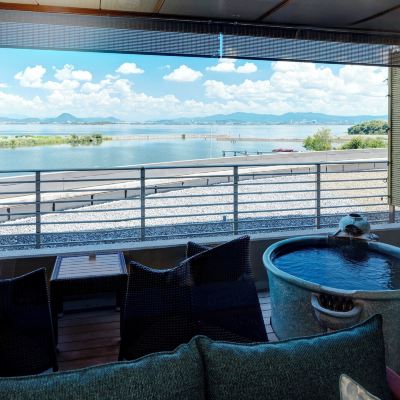 露天風呂付客室「びわの風」和風3ベッド おごと温泉 びわこ緑水亭ホテル クーポン