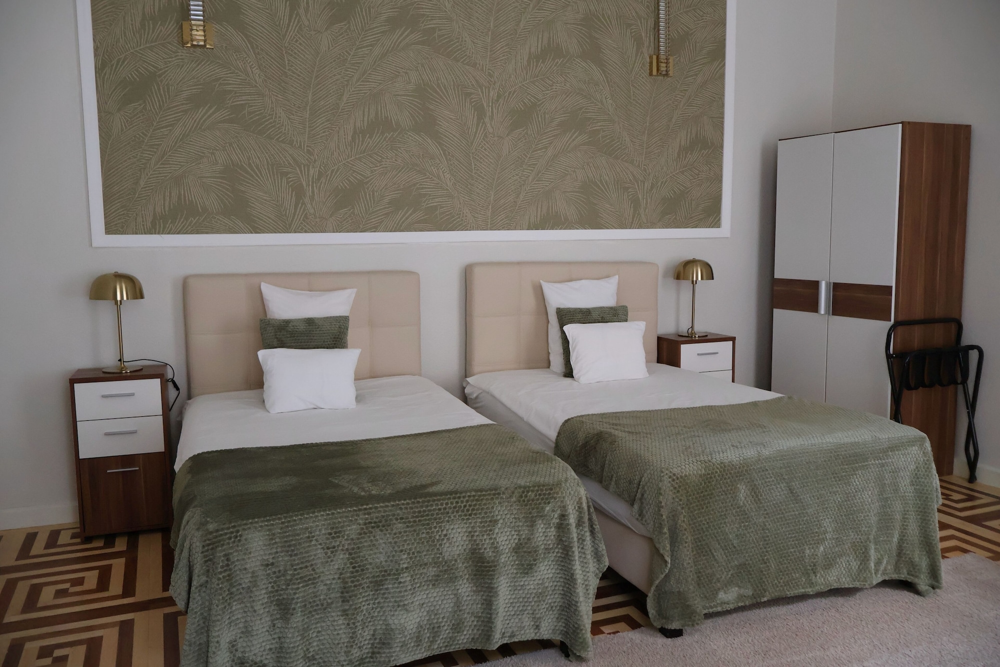 标准双床公寓， 庭院景观