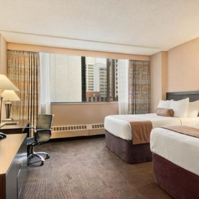 配有2張雙人床房 禁煙 卡爾加里市中心華美達酒店優惠