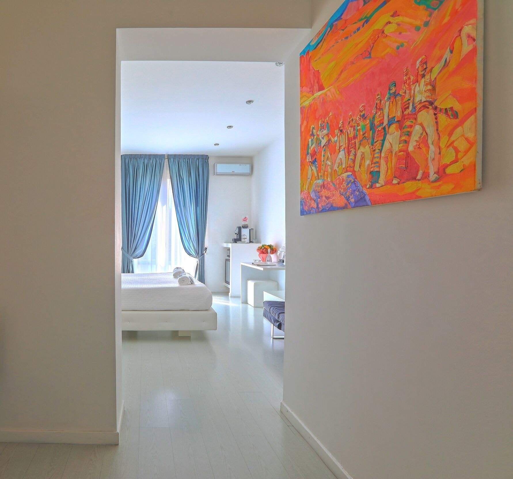 独家客房， 阳台， 城市景观