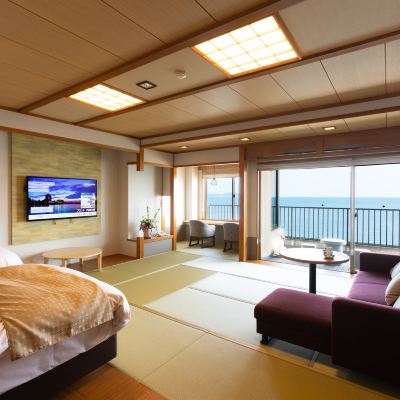 高層階ツイン 日本海と大山を望む露天風呂付き客室