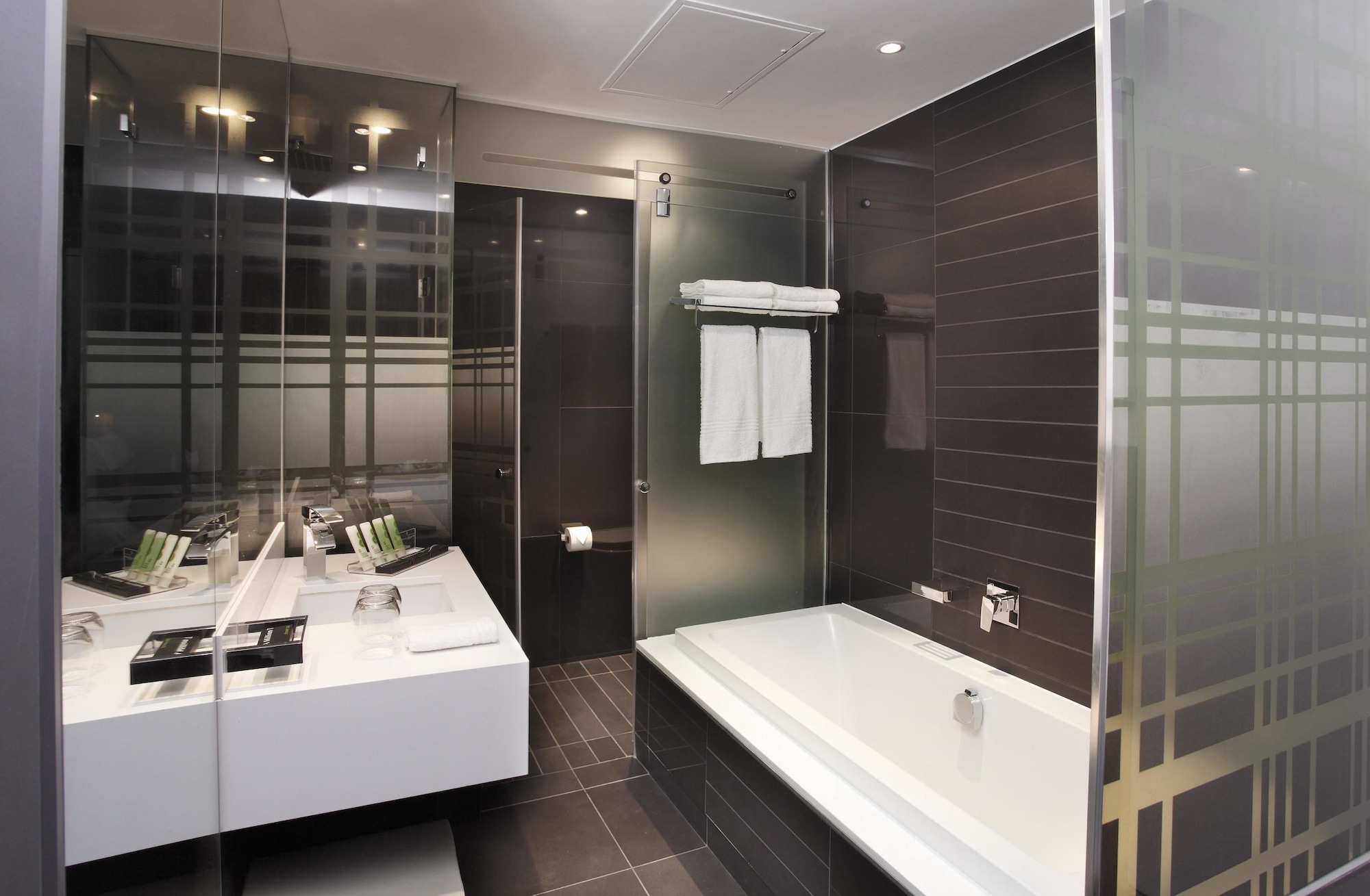 奢华客房， 1 张大床， 浴缸