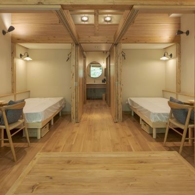 コンパートメントルーム(ベッド2台 + ロフトスペース2つ) 登山電車で行く絶景露天風呂の宿　常盤館 クーポン