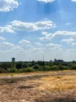 Upscale studio with skyline view