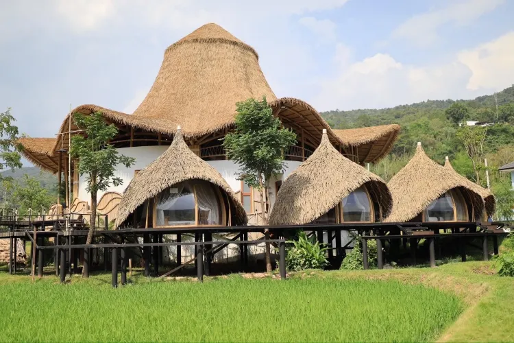 Dome Rice Field View With Balcony