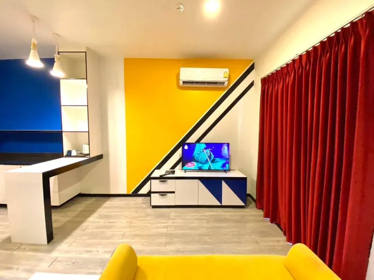 ห้องพักพร้อมวิวทะเลบางส่วน