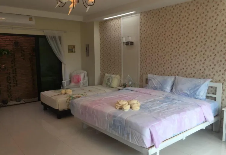 ห้องคู่หรือทวินพร้อมวิวสวน