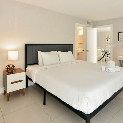 Standard Double Room, 1 Double Bed, Pool Access (Designer One Bedroom - Monthly ) Artrageous on The River by RocketStay Promo Code