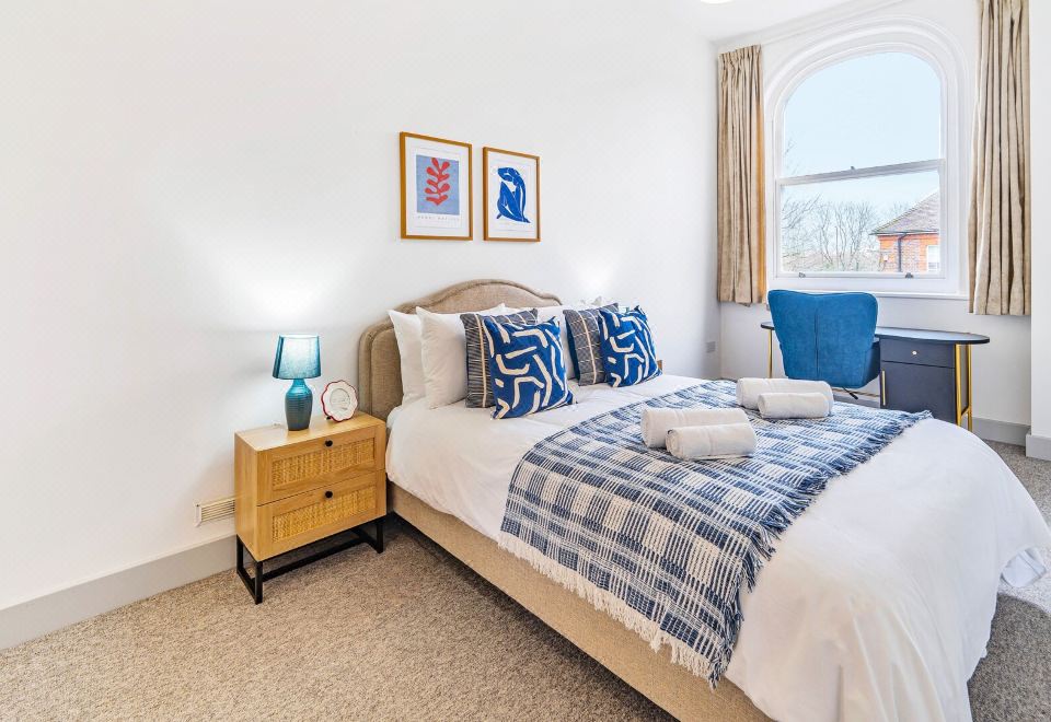 舒适公寓， 1 张双人床， 私人浴室