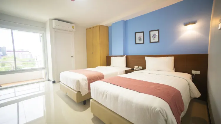 ห้องเตียงแฝดพร้อมห้องน้ำ