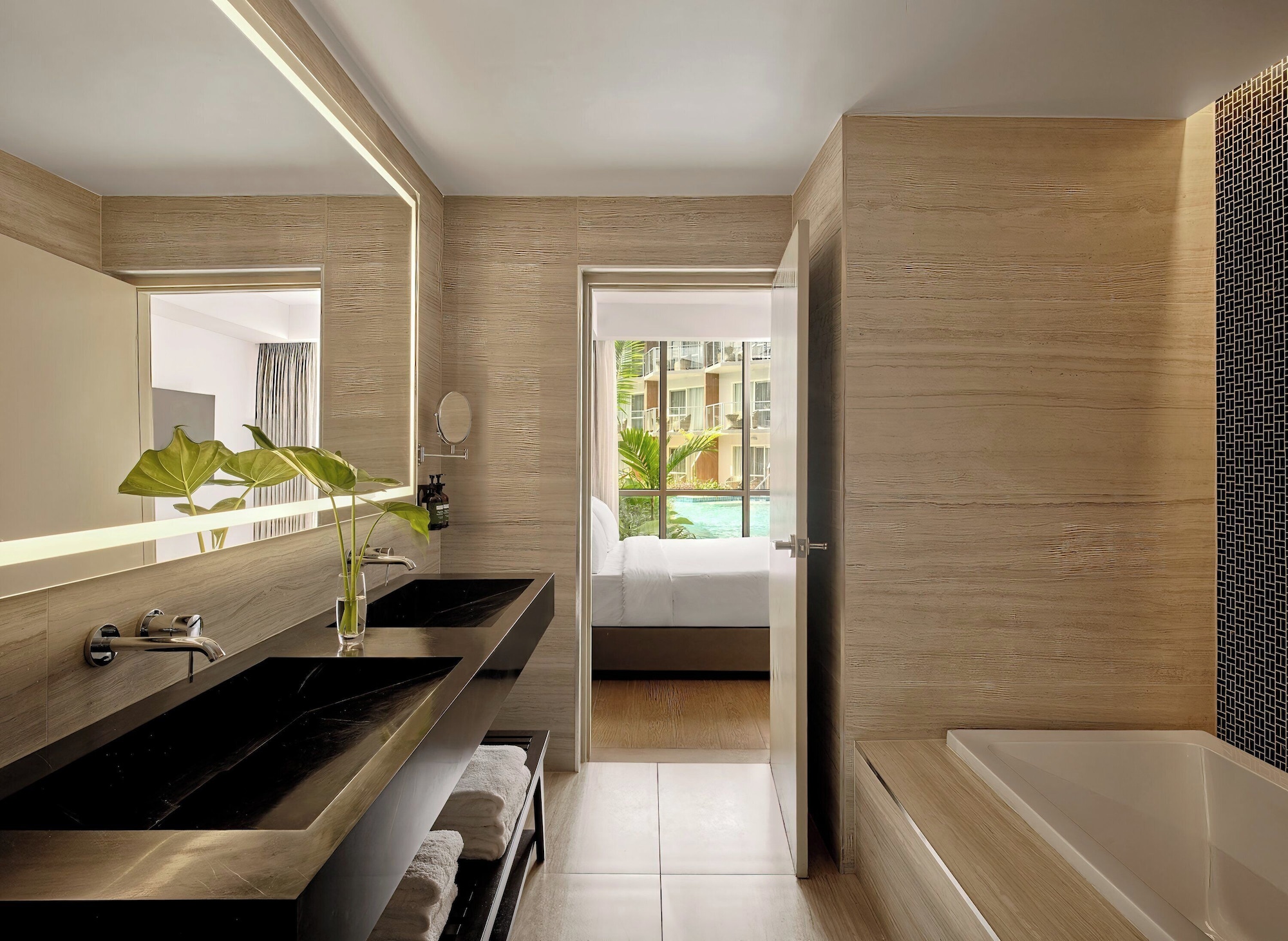 花园景两卧室家庭套房