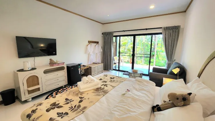 ห้องมาตรฐานเตียงเดี่ยวพร้อมวิวสวน