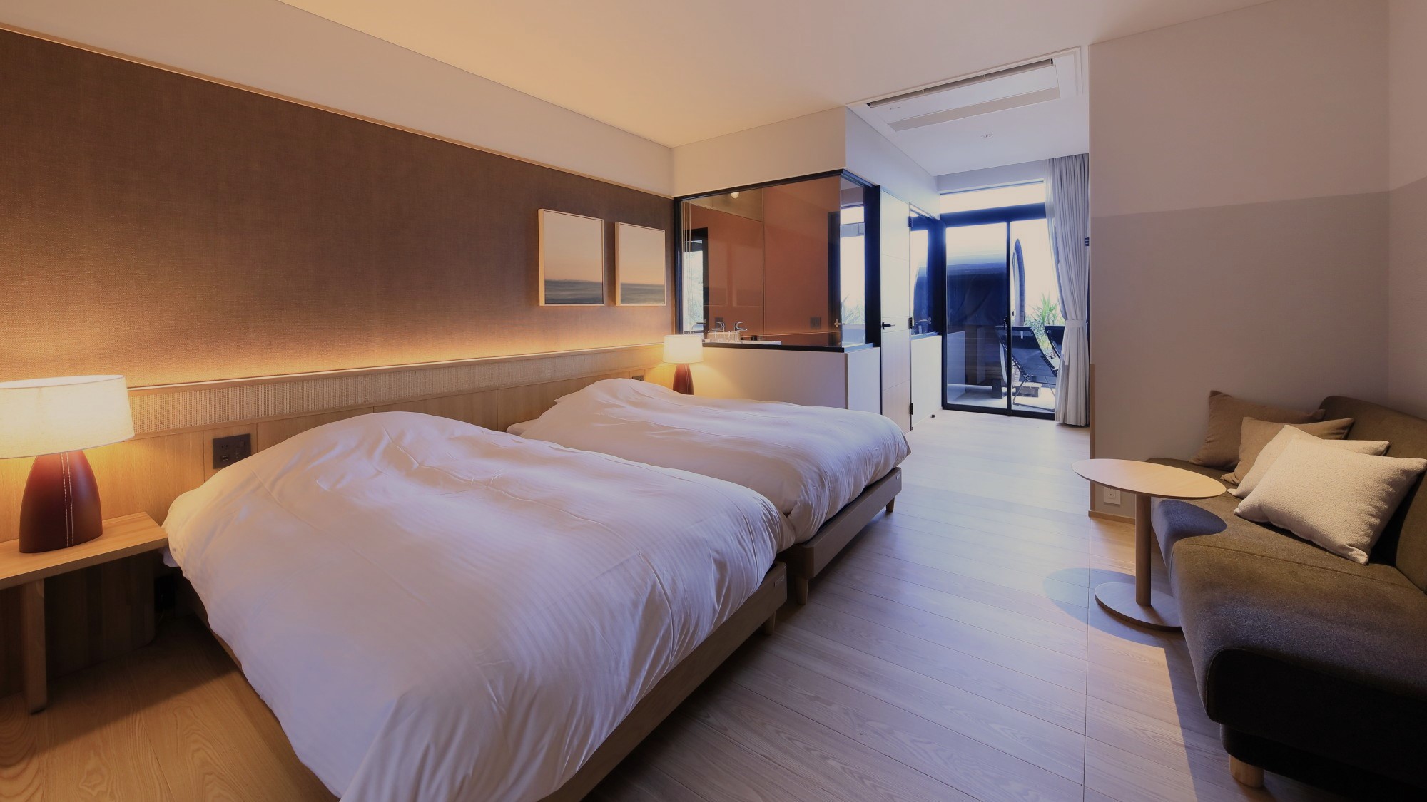 无烟小型套房35平方米，带桑拿+露天风吕