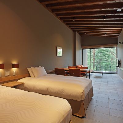 River Terrace Deluxe [Deluxe] [Standard] [Twin Room] [Non-Smoking] [River View] レジーナリゾート軽井沢御影用水 クーポン