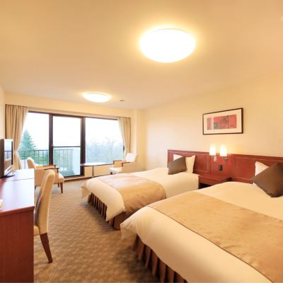 バス付きツイン、山の景色 那須高原 ホテルビューパレス クーポン