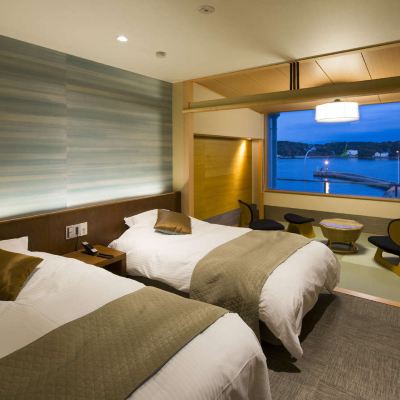 和洋式スーペリアオーシャンビュールーム(浴室) 風待ちの湯福寿荘 クーポン