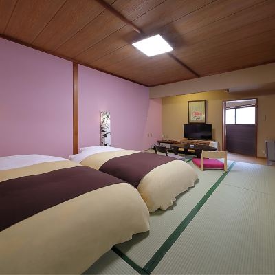[Hatsune] Japanese-Western Style Room With Semi-Open-Air Cypress Bath Featuring Natural Hot Spring Water [Deluxe] [Japanese-Western Room] [Non-Smoking] [Mountain View] やまゆりの宿 クーポン