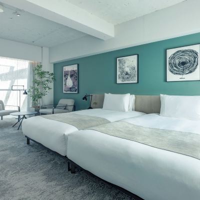 デラックスツインルーム(ツインベッド×2)(禁煙) 白井屋ホテル クーポン