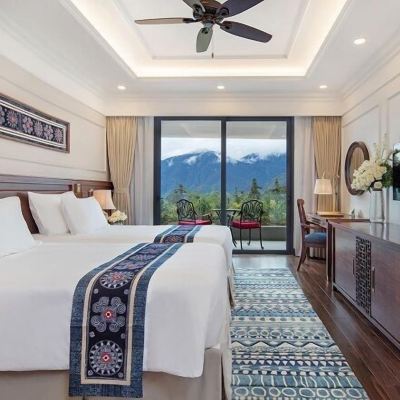 陽台 經典 山脈景觀-免費草本浴 薩帕絲路格蘭德度假村優惠