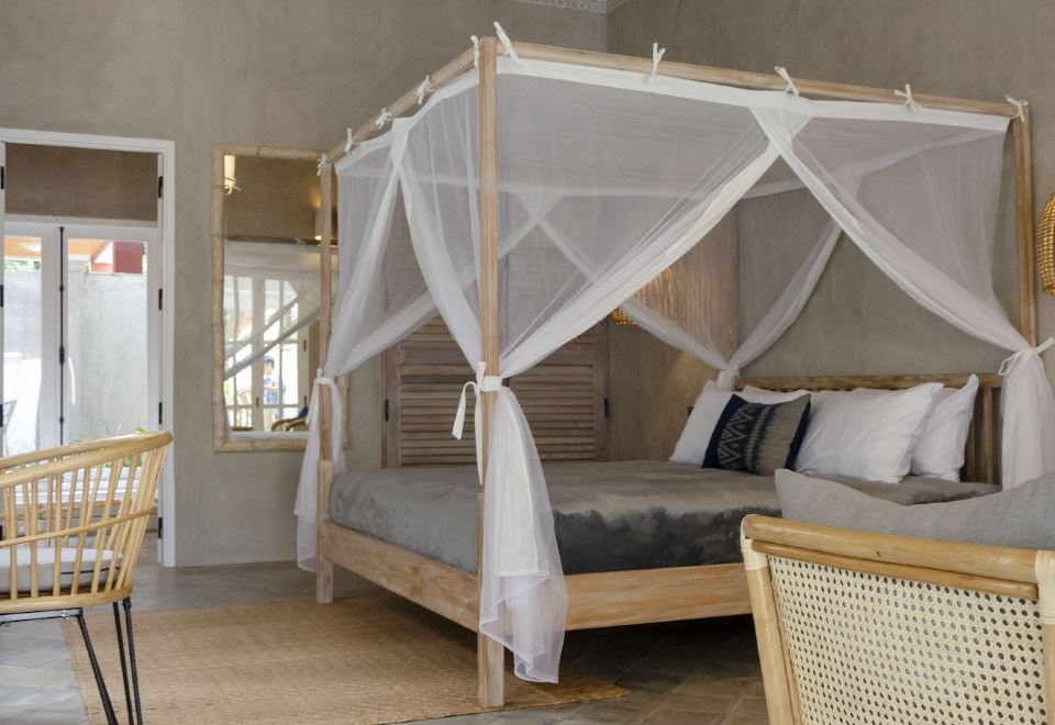 初级双人房 禁烟，花园景观