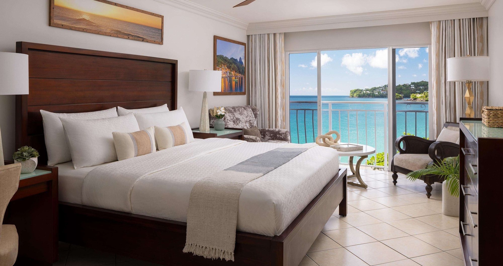 房间，一卧室，海景（翡翠海滨）