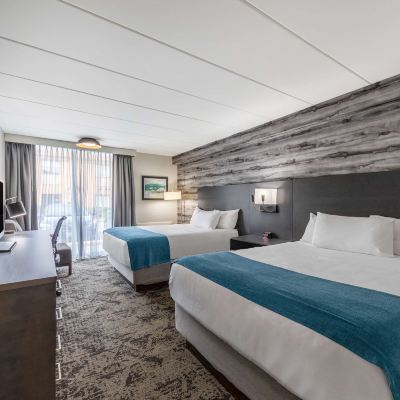 2張大床房帶步入式淋浴,落地窗,冰箱,微波爐 禁菸 北多倫多派克威貝斯特韋斯特飯店優惠