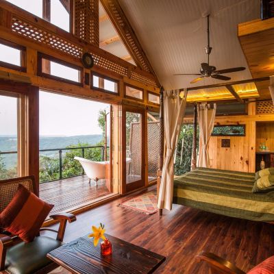 Sunset Machan With Bathtub On Deck The Machan Promo Code