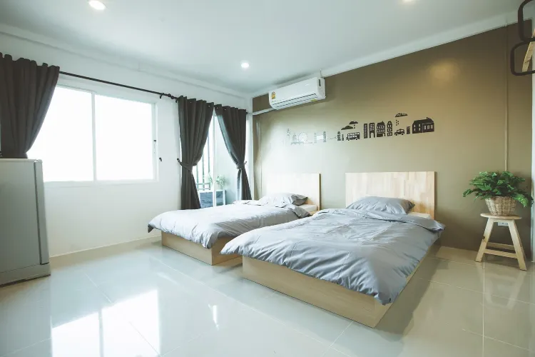 ห้องเตียงแฝด พร้อมระเบียง