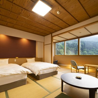 ☆Simmons-Made☆ Japanese-Style Bed (12-15 Tatami, Non-Smoking) Dinner In A [Private Room] [Superior] [Japanese-Western Room] [Non-Smoking] [Mountain View] 黒部・宇奈月温泉 桃源 クーポン