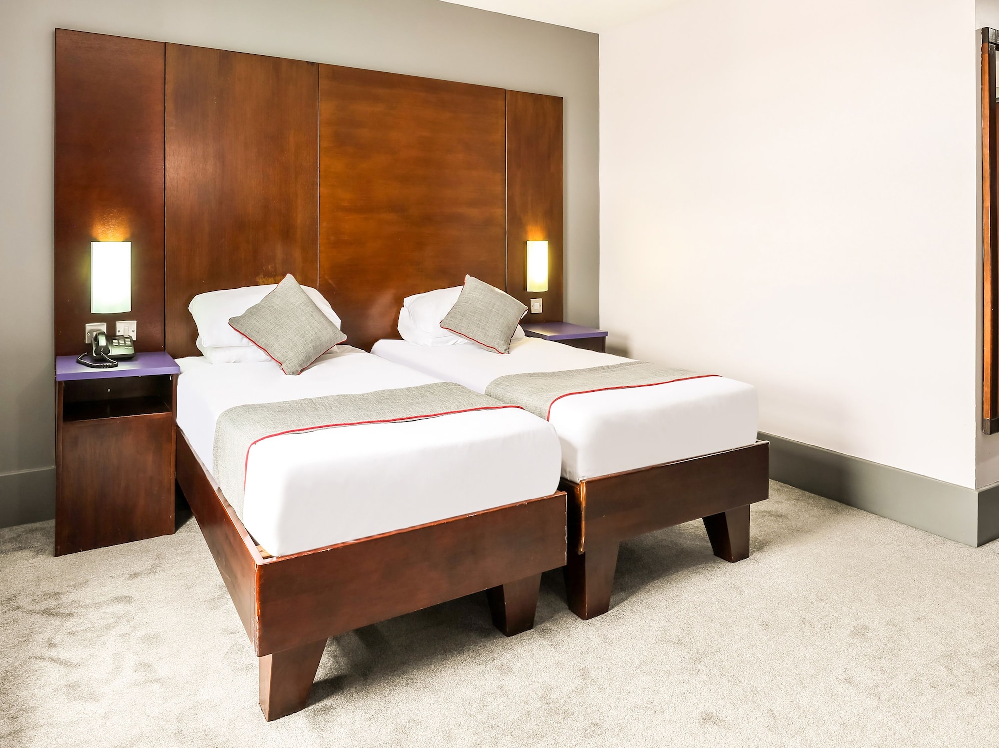 标准双床房， 多张床