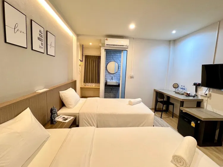 ห้องทวินซูเปอร์เรียวิวเมือง-ห้องไม่สูบบุหรี่