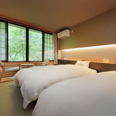 和風モダンスタンダードツインルーム(禁煙) 磐梯熱海温泉　湯のやど楽山 クーポン