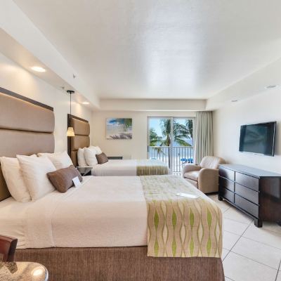 Oceanfront Two Double Room with Kitchen