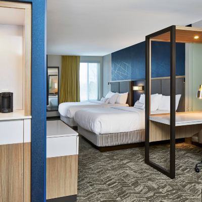 Suite, 2 Queen Beds, Trundle Sofa, Hearing Accessible, Mobility Accessible with Roll-in Shower SpringHill Suites by Marriott Charlotte at Carowinds Promo Code