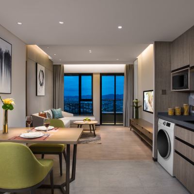 一房行政套房｜Sealy品牌床墊+立體冰箱+廚電 東莞馨樂庭松山湖公寓飯店優惠