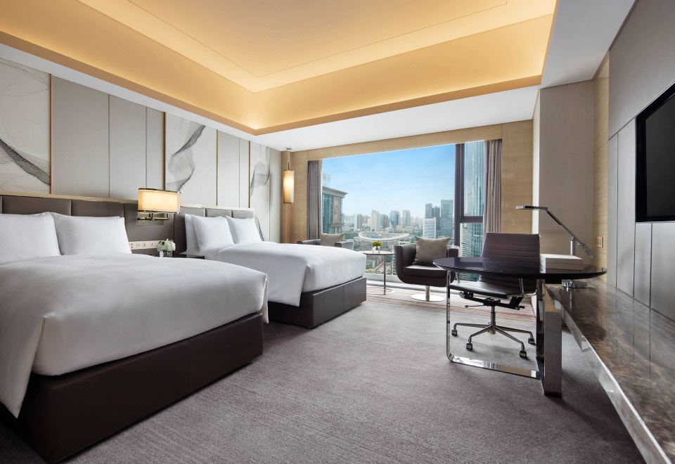 尊貴豪華雙床房-盡覽繁華都市城景