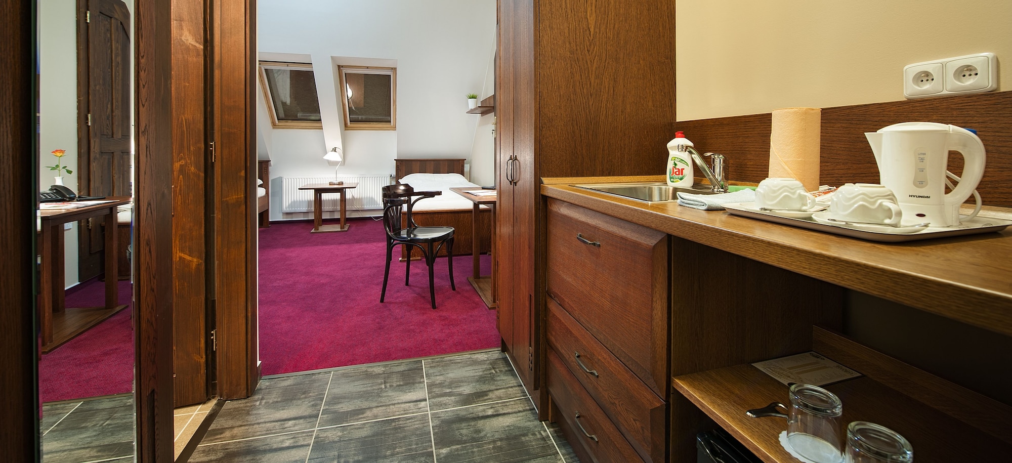 华丽双床房， 微波炉， 行政层