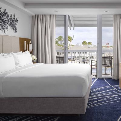內部景特大床房帶陽台 勞德代爾堡碼頭希爾頓酒店優惠