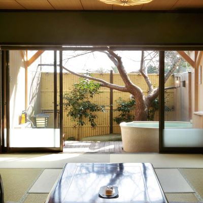 Junior Suite Ceramic Open Air Bath [Komorebi] かね吉一燈庵 クーポン