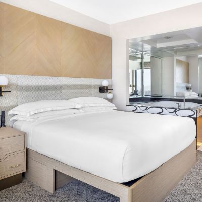 Two Bedroom Suite Hearing and Roll-in Shower Accessible Hilton Grand Vacations Club Elara Center Strip Las Vegas Promo Code