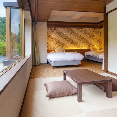 スタンダード和洋式ルーム(禁煙)(ツインルーム、シャワーのみ(若葉館)) 源泉湯の宿 松乃井 クーポン